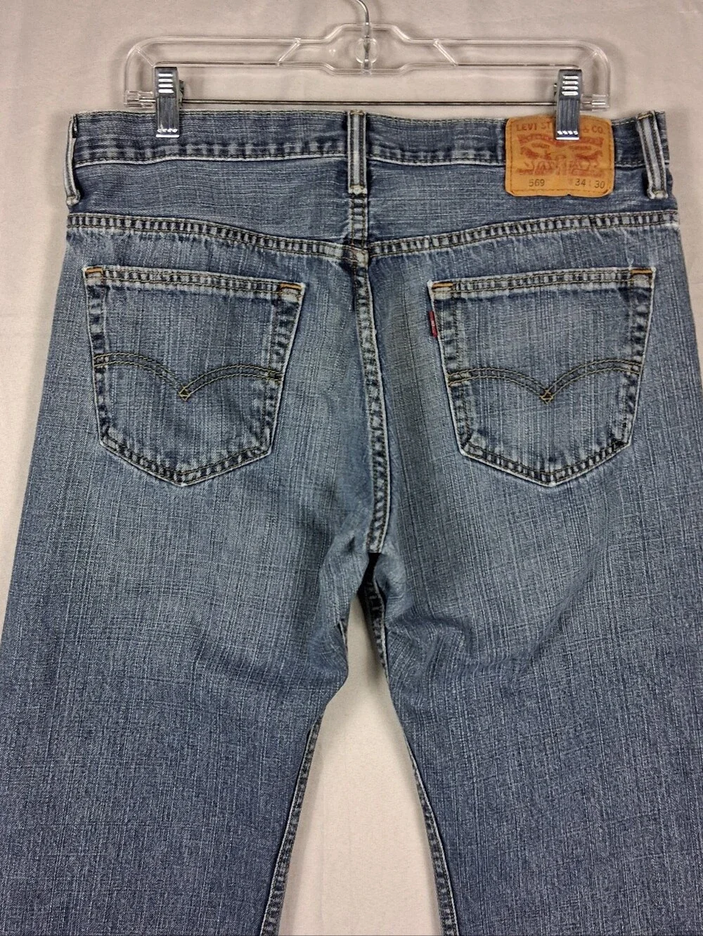Levis 569 Loose Straight Jeans Mens 34x30 (Fits 34x27) Baggy Skater Workwear